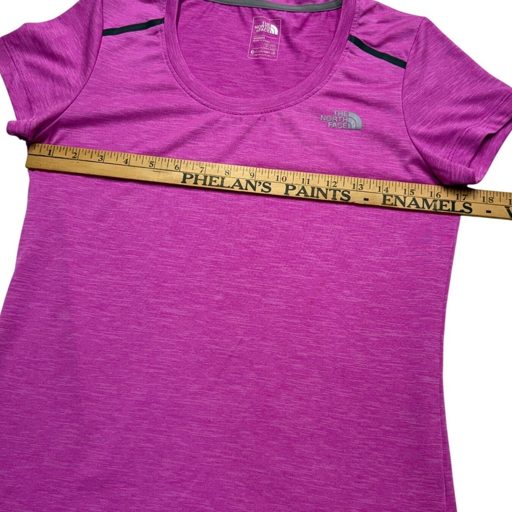 The North Face FlashDry-XD Active Tee Purple Heather Hiking Shirt Womens Medium - Picture 6 of 8